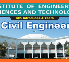 GIK Institute BS Civil Engineering Admission 2022, Merit List
