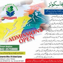 EFA School System Admission 2023 in Play Group to 9th Class, Fee, Facilities, Campuses